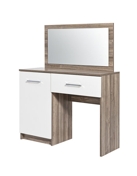 现代木制梳妆台孤立在白色背景上图片下载