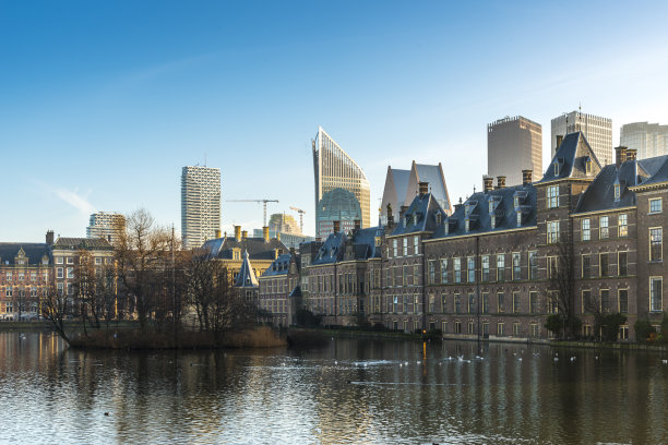 荷兰议会大厦，凌晨。荷兰图片下载