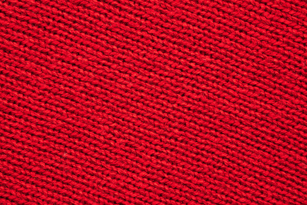 红色针织布羊毛纹理表面背景图片下载