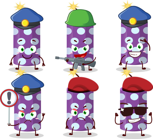 一个有奉献精神的警察的紫色爆竹图片下载