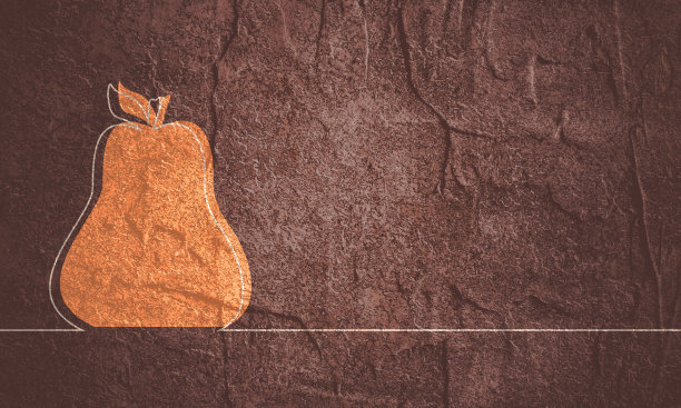 一个梨的细线风格图标。图片下载