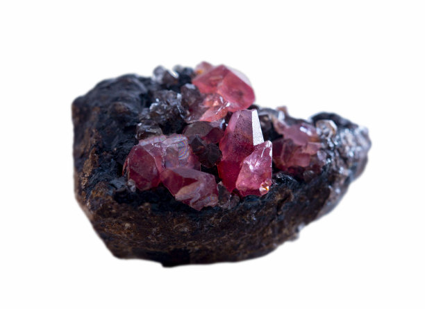 菱锰矿石，矿物样品石，岩石地质宝石晶体图片下载