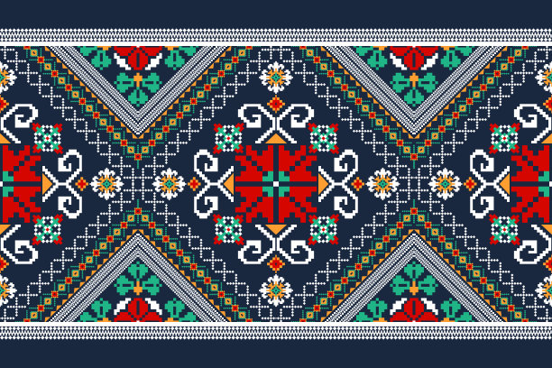 美丽的人物部落乌克兰模式。图片下载