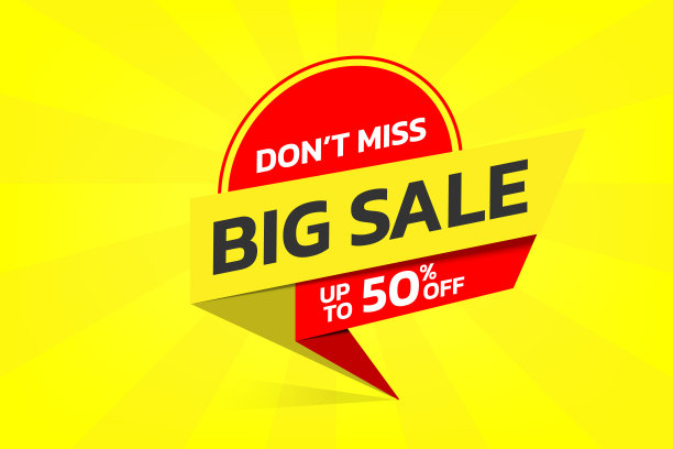 大减价提供折扣高达50%的购物背景标签图片下载