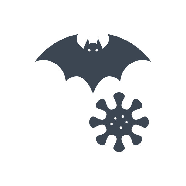 蝙蝠携带的冠状病毒载体字形图标图片下载
