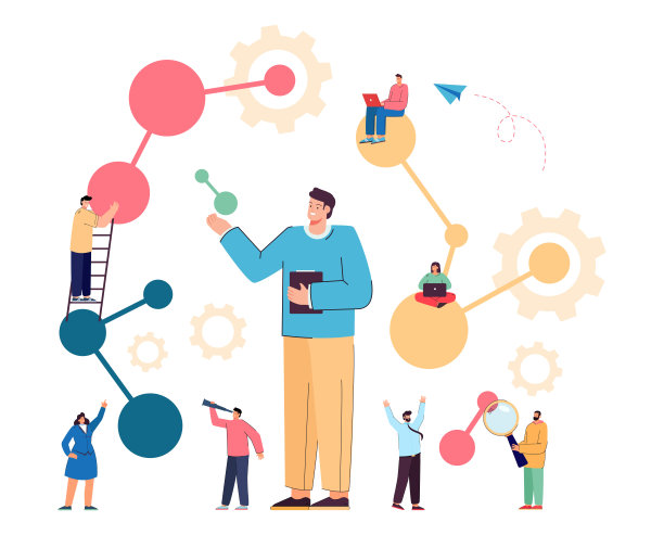 微型科学家对模型进行复杂的实验室研究图片下载