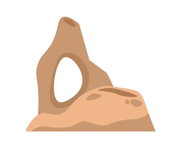 卡通水下岩石。海底的石头。棕色的巨石。水族馆装饰元素。海底地质不均匀物体。海边有洞的鹅卵石。矢量海曲线重卵石图片下载