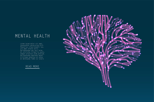 摘要大脑发光连接图片下载