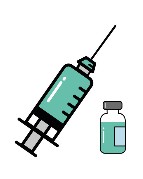 疫苗瓶和注射器图片下载