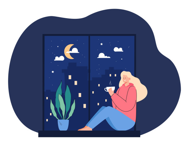 坐在窗边喝热茶的女人图片下载