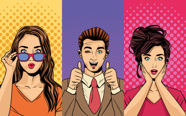 三个流行艺术人物图片下载