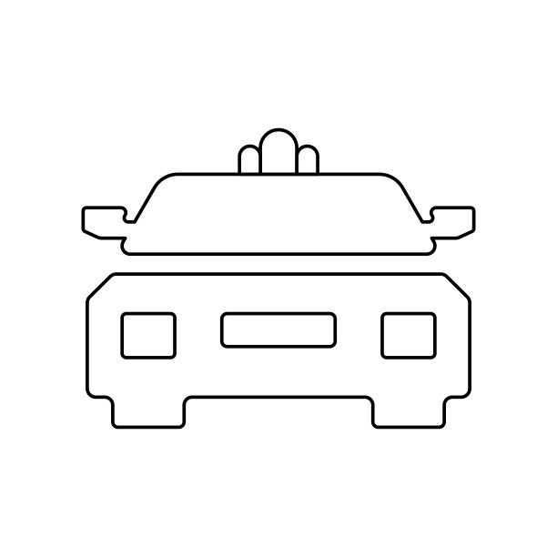 警车轮廓图标图片下载
