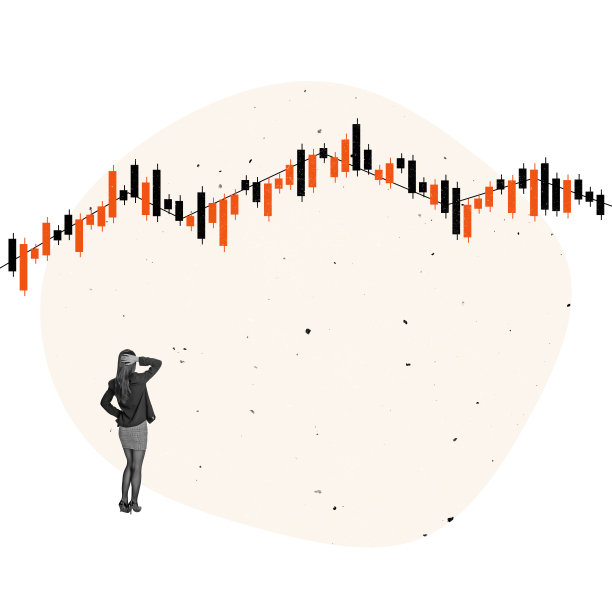 当代艺术拼贴。站在前线的女商人象征着斗争和困难图片下载