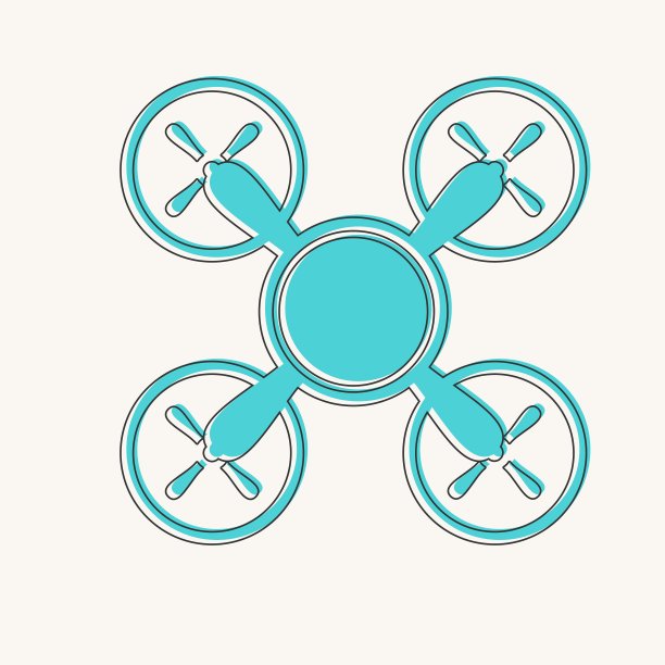 空中无人机细线风格简单的图标图片下载