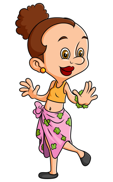 年轻的女孩穿着沙滩布，并与它摆姿势图片下载