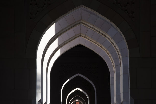 阿曼马斯喀特的苏丹卡布斯大清真寺。图片下载