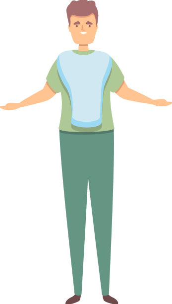 男子x光扫描机图标卡通图片下载