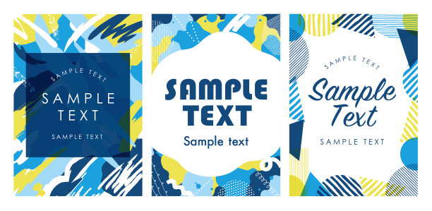 父亲节的蓝色油漆卡片模板图片下载