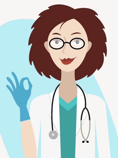 身着白色制服的黑发女医生用她的手展示了ok孤立的标志图片下载
