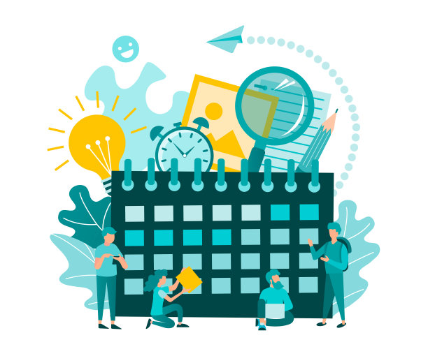 办公室工作截止日期日历团队合作理念图片下载