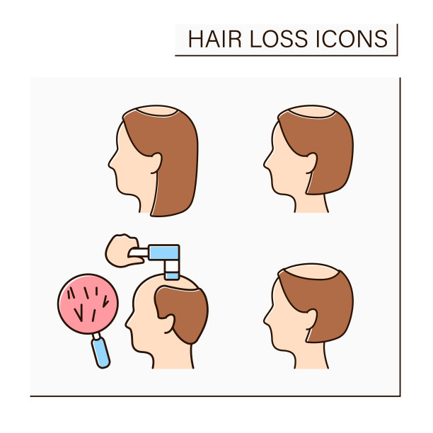 脱发颜色图标设置图片下载