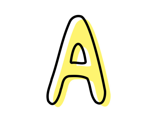 手写字母。向量。插图。大写字母。一个。图片下载