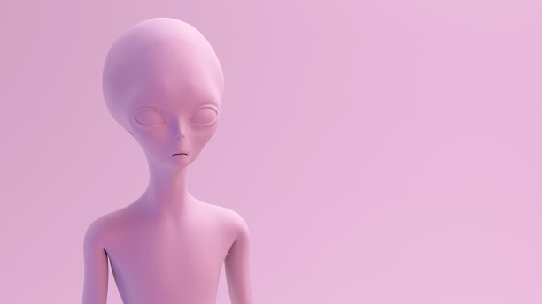 粉色系列外星人特写图片下载