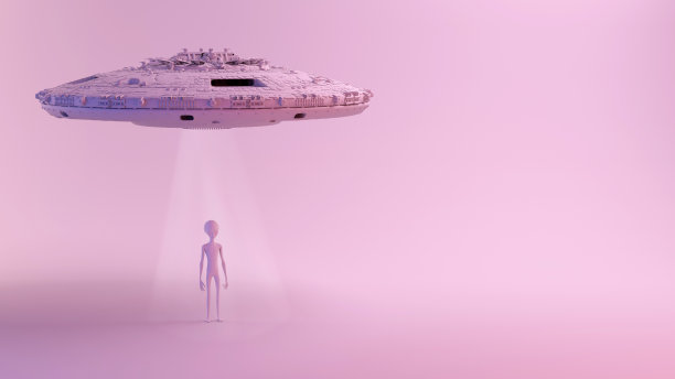 粉红色系列外星人与不明飞行物图片下载