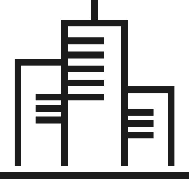 线性风格的大城市标志性高层建筑图片下载