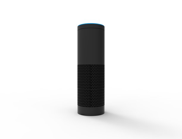 三维渲染的虚拟语音助手孤立在白色背景。图片下载