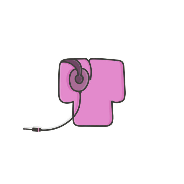 Y字耳机及插孔设计。矢量手绘音乐字体独立音乐应用和海报，音乐元素，生动的音频身份等。图片下载