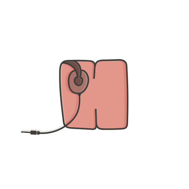 H字母耳机及插孔设计。矢量手绘音乐字体独立音乐应用和海报，音乐元素，生动的音频身份等。图片下载