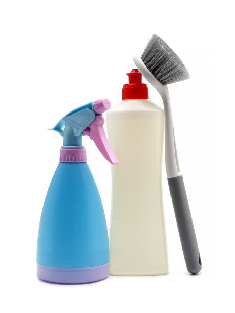 清洁工具在白色背景。图片下载