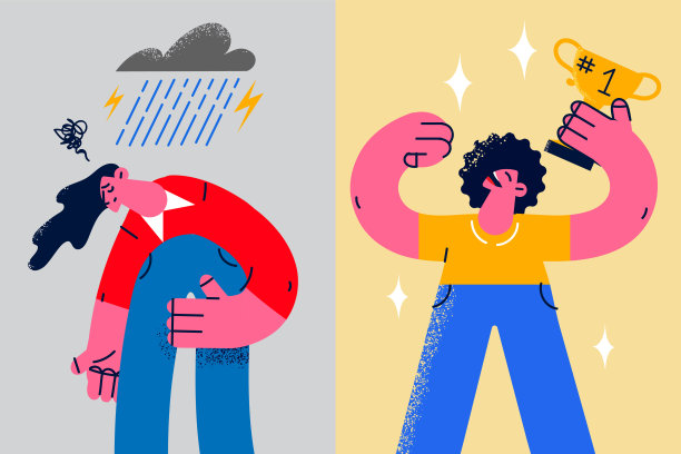 女性成功与失败的比较图片下载