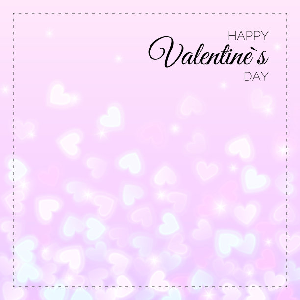 彩色心形情人卡图片下载