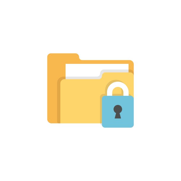 平面风格的文件文件夹权限图标。孤立背景上的文档访问矢量插图。秘密档案标识经营理念。图片下载