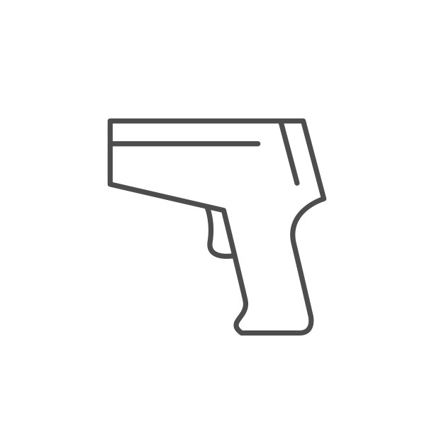 红外温度计轮廓线图标图片下载