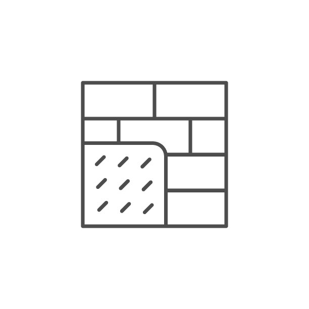 墙体保温线条轮廓图标图片下载