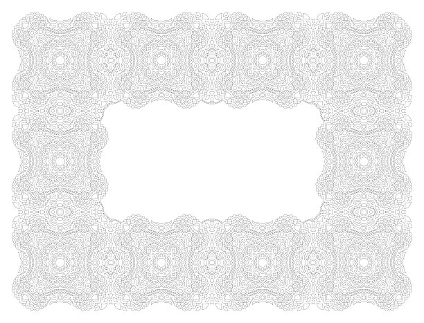 艺术涂色书与华丽的东方框架图片下载