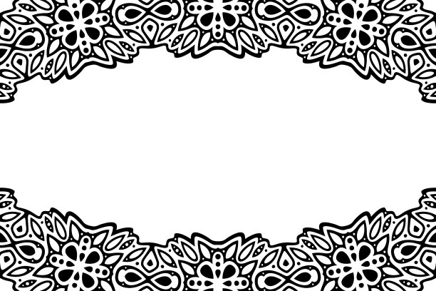 矢量艺术部落边界和白色复制空间图片下载