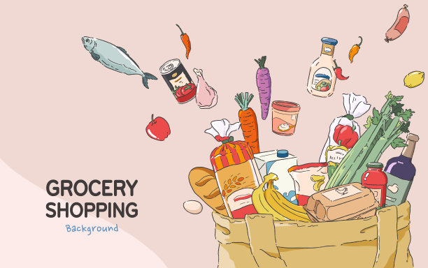 去杂货店购物背景图片下载