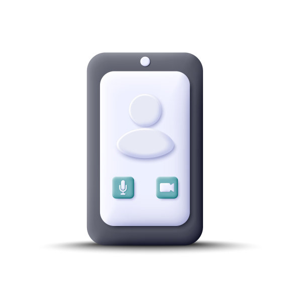 智能手机屏幕来电3d动画最小风格。音频和视频通话。矢量插图。图片下载