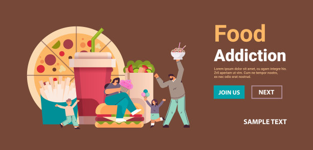 幸福的家庭吃垃圾食品不健康的营养垃圾食品成瘾停止快餐概念图片下载