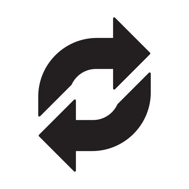 替换图标矢量双反向箭头交换平面设计，标志，网站，社交媒体，移动应用程序，UI插图线性符号。图片下载