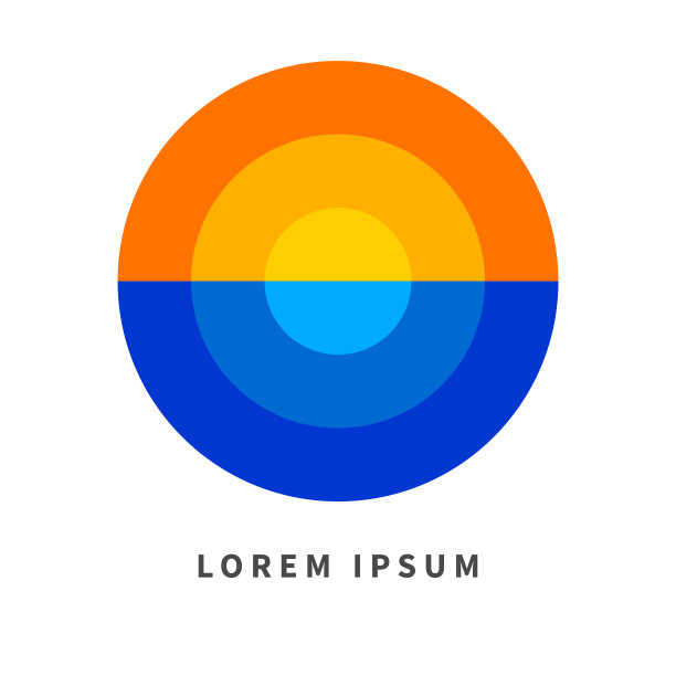 太阳和大海最小的几何简单的图标图片下载