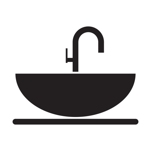 洗手盆水槽图标矢量为您的网页设计，徽标，信息图形，UI。插图图片下载