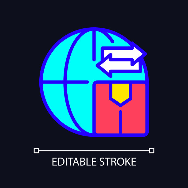 货物进出口RGB颜色图标为黑暗主题图片下载