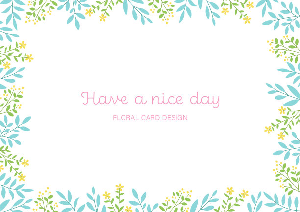 花卉插图卡片设计，春天的颜色图片下载