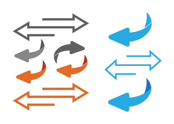 反向图标矢量。翻转或转向箭头。反向标志图片下载