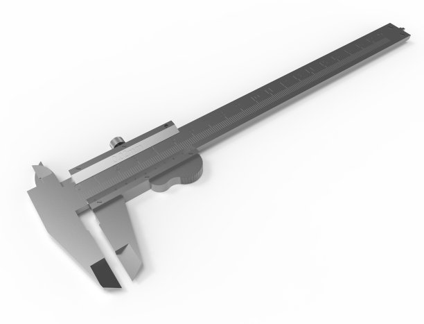 在白色背景上孤立的卡尺的3D渲染图片下载